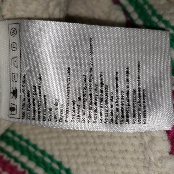 ba&sh Helois Tank Top Knit Cottagecore Fairy Festival Coastal Pink Green Ecru XS - Picture 9 of 11